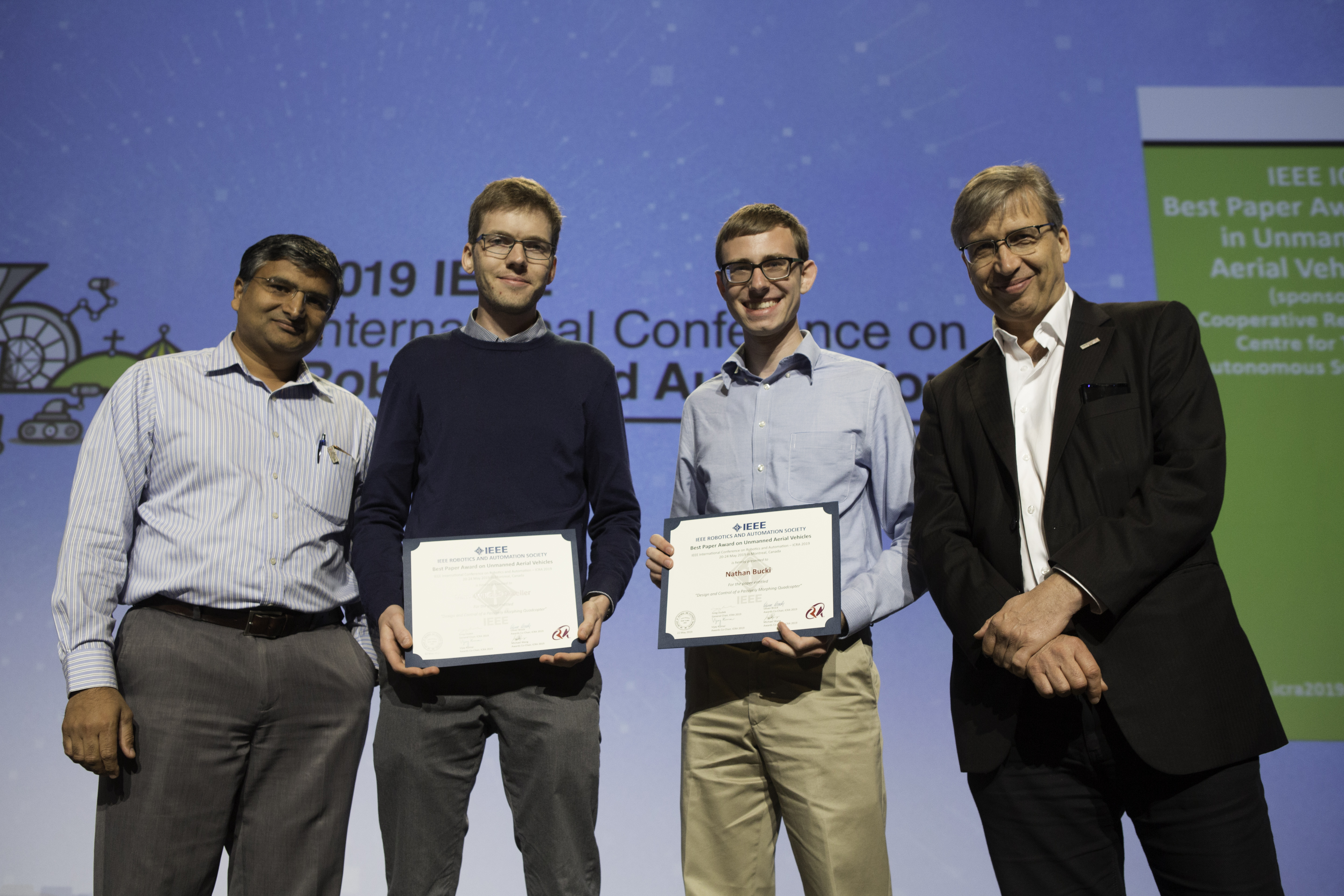 Best Paper Award on Unmanned Aerial Vehicles 