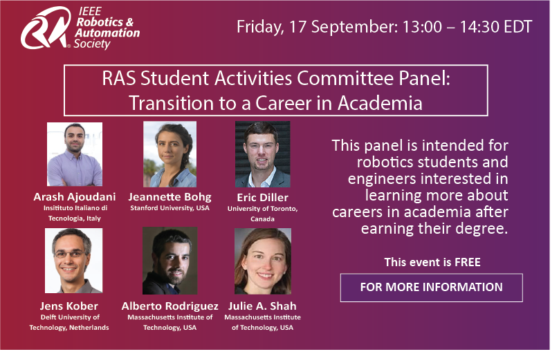RAS Student Activities Committee Panel Transition to a career in academia